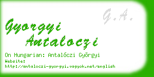 gyorgyi antaloczi business card