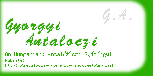 gyorgyi antaloczi business card